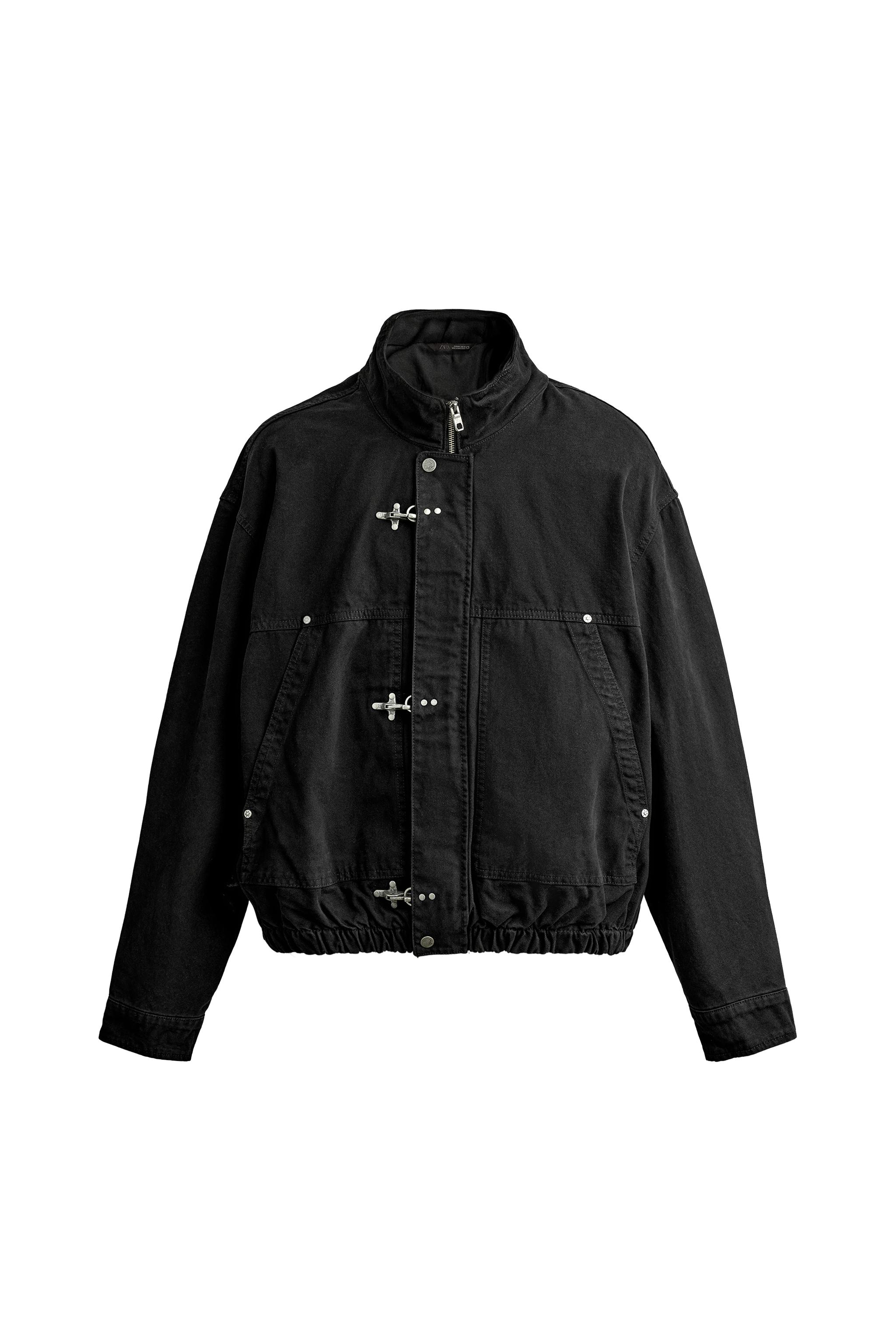RELAXED FIT JACKET WITH METAL FIREMAN CLASPS